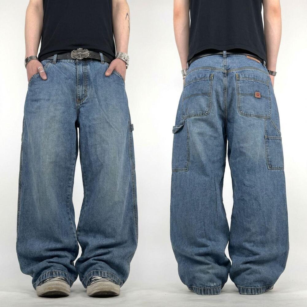 Vintage y2k faded ecko unltd stonewash grunge baggy archive jeans